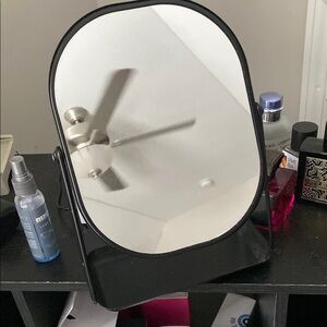 Black Oval Vanity Mirror